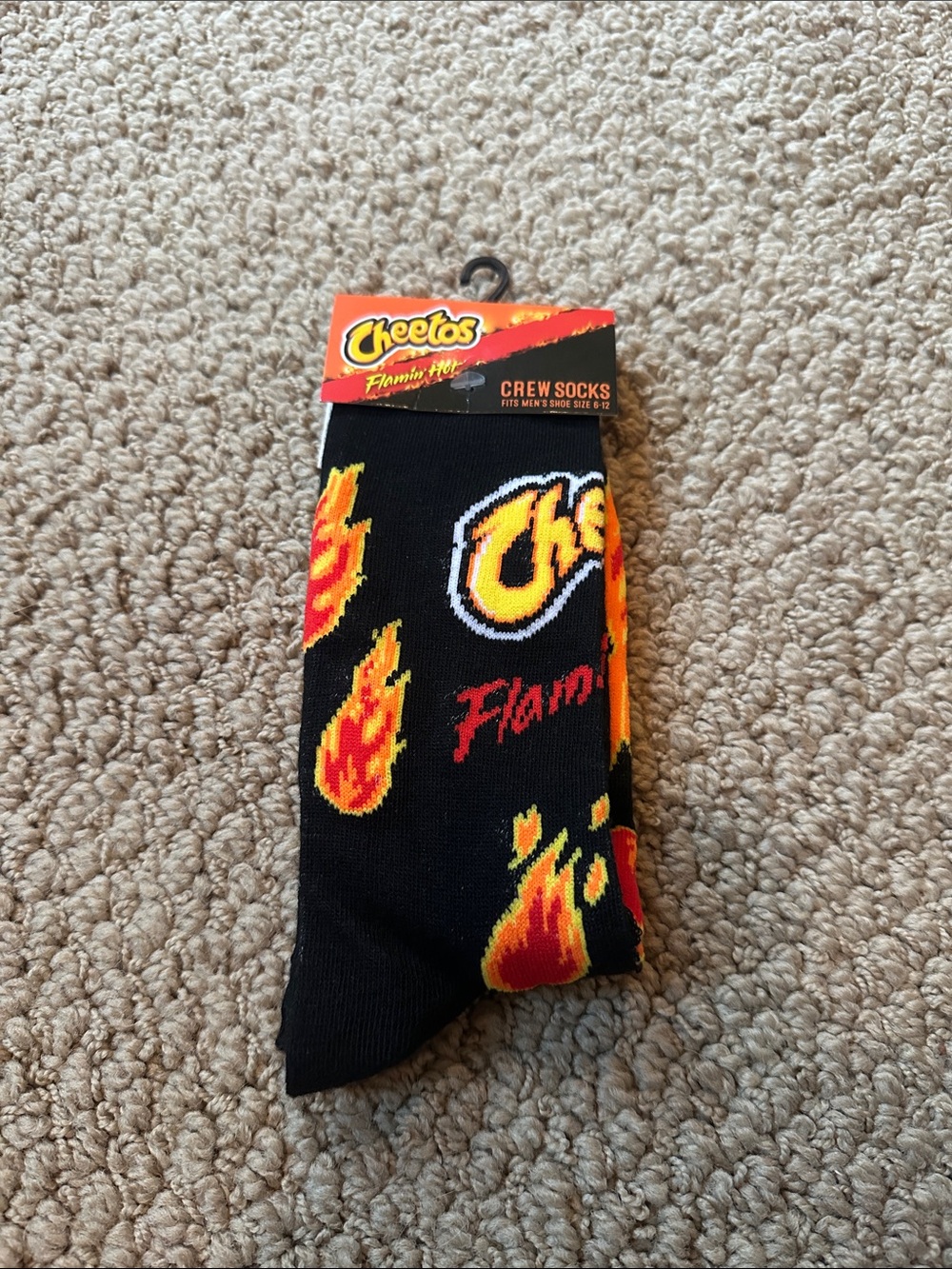 Flaming Cheetos socks
